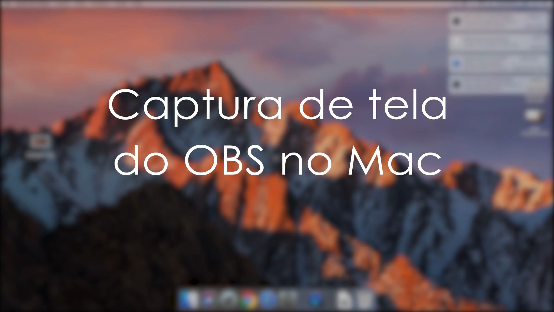 Captura de tela no OBS Studio no Mac — Josimar Machado, JMV Technology