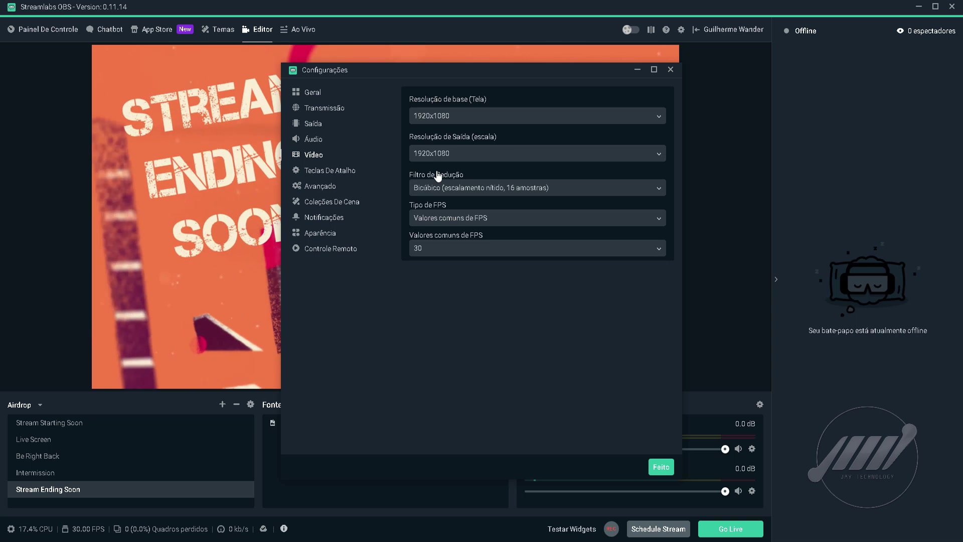 Streamlabs: como fazer live no Facebook — Josimar Machado, JMV Technology