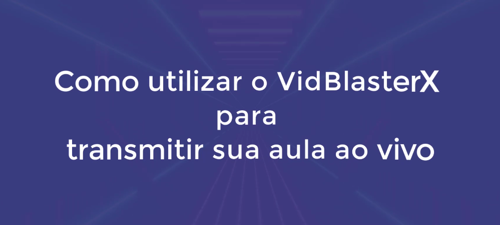 Videoaulas ao vivo no VidBlasterX — Josimar Machado, JMV Technology
