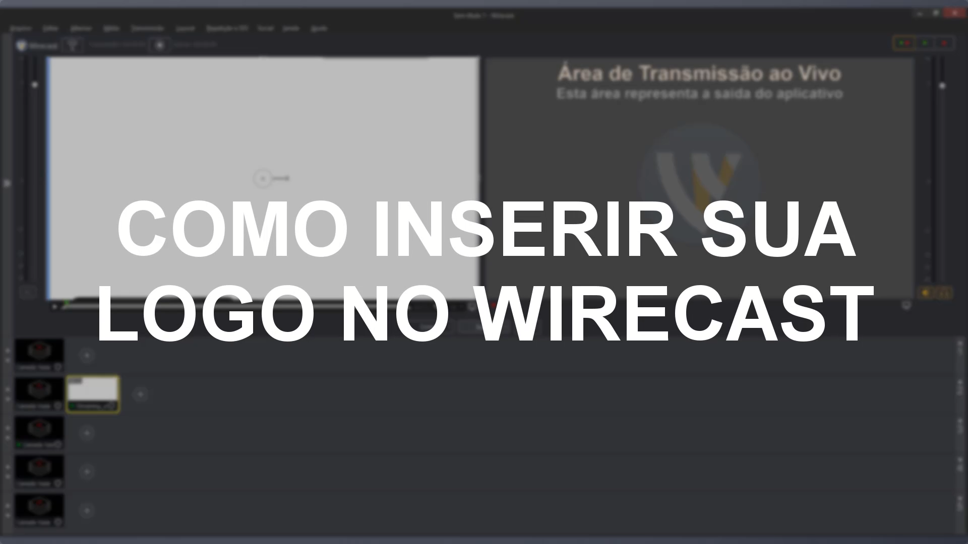 Como inserir a logo na live com o Wirecast — Josimar Machado, JMV Technology