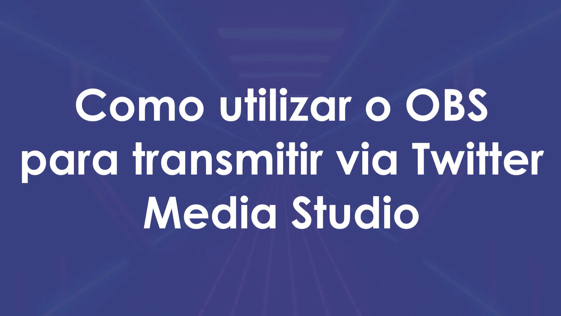 Live no Twitter Media Studio pelo OBS (atualizado) — Josimar Machado, JMV Technology