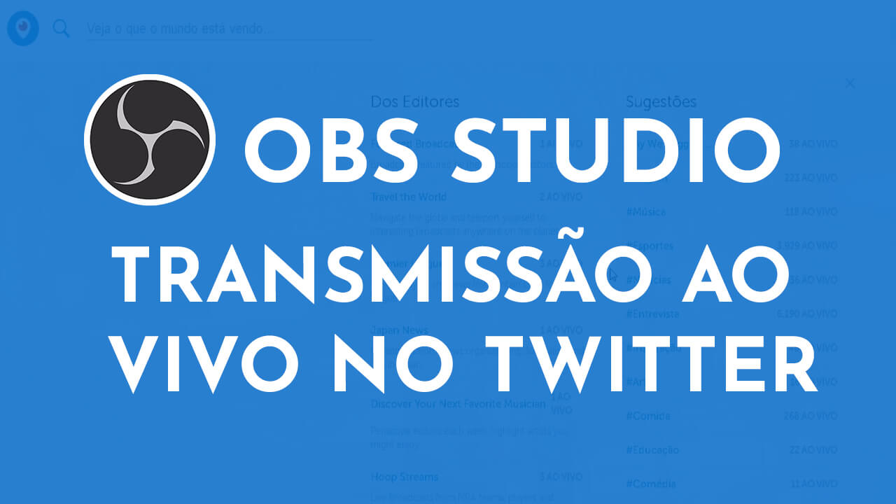 Transmissão ao vivo no Twitter (X) pelo OBS — Josimar Machado, JMV Technology