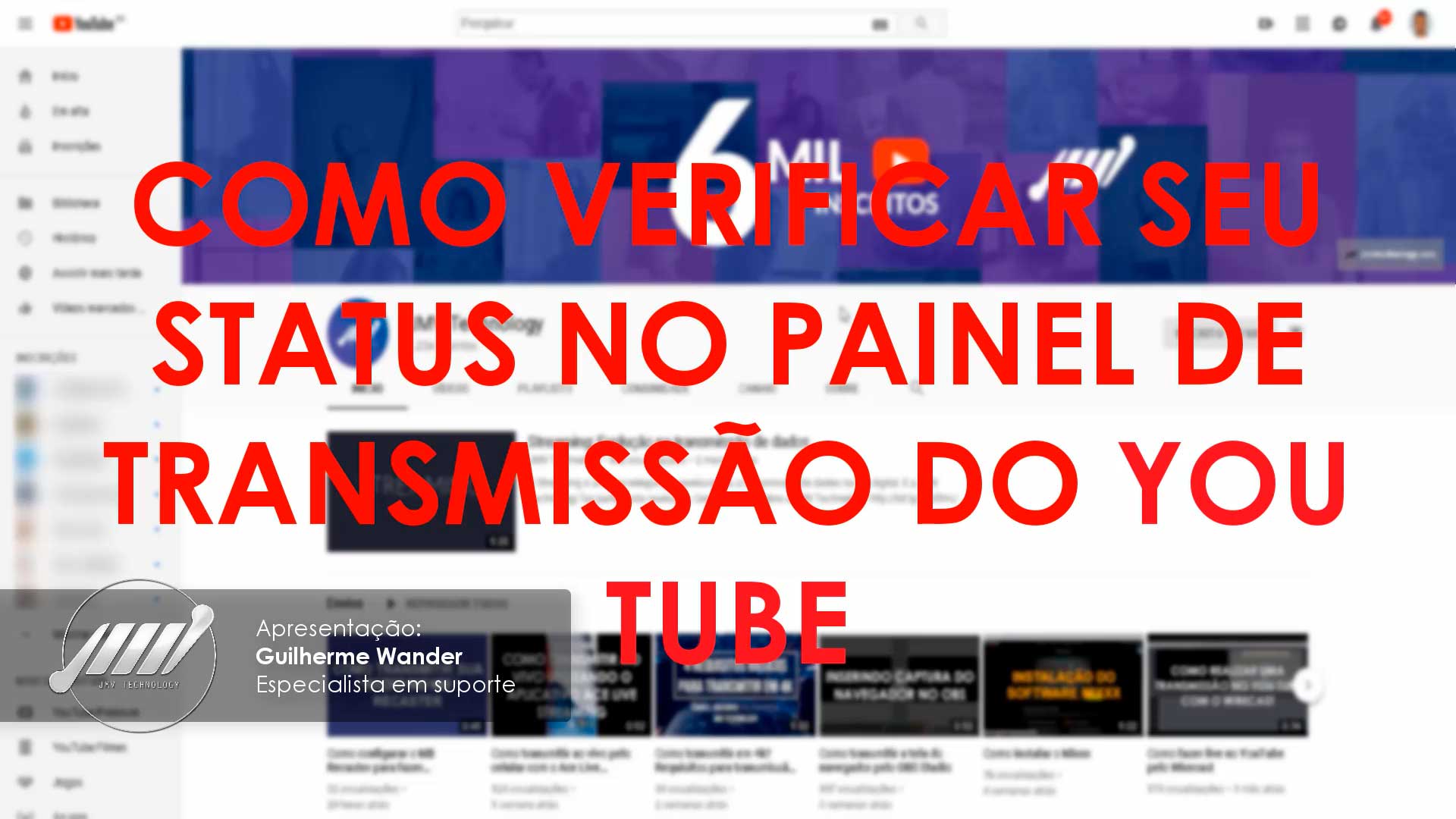 Como configurar as permissões do YouTube — Josimar Machado, JMV Technology