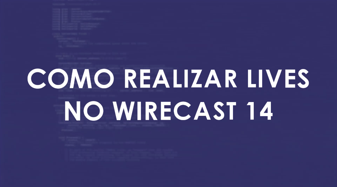 Como realizar lives no Wirecast — Josimar Machado, JMV Technology