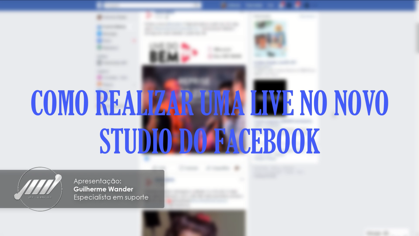 Como fazer live no Facebook com o OBS Studio — Josimar Machado, JMV Technology