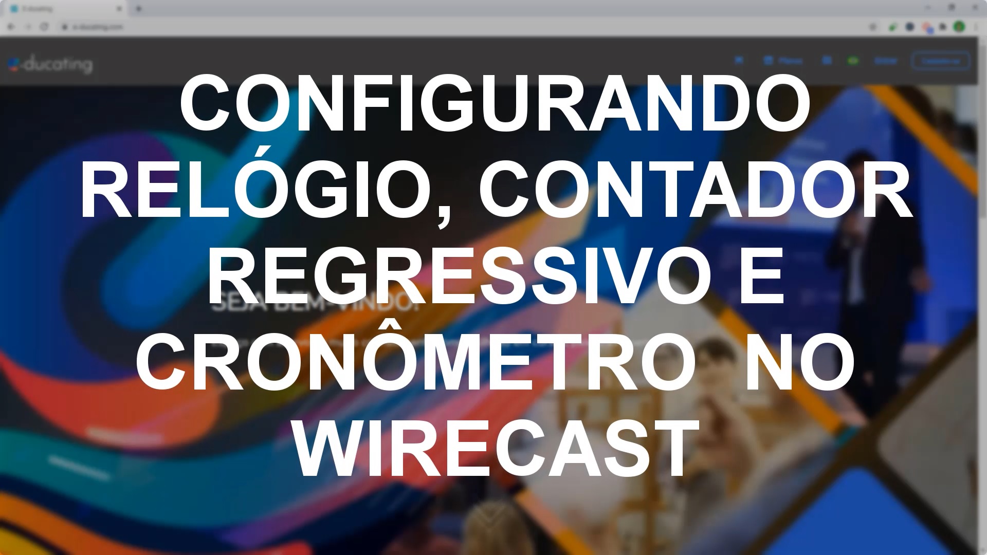 Contagem regressiva e cronômetro no Wirecast — Josimar Machado, JMV Technology