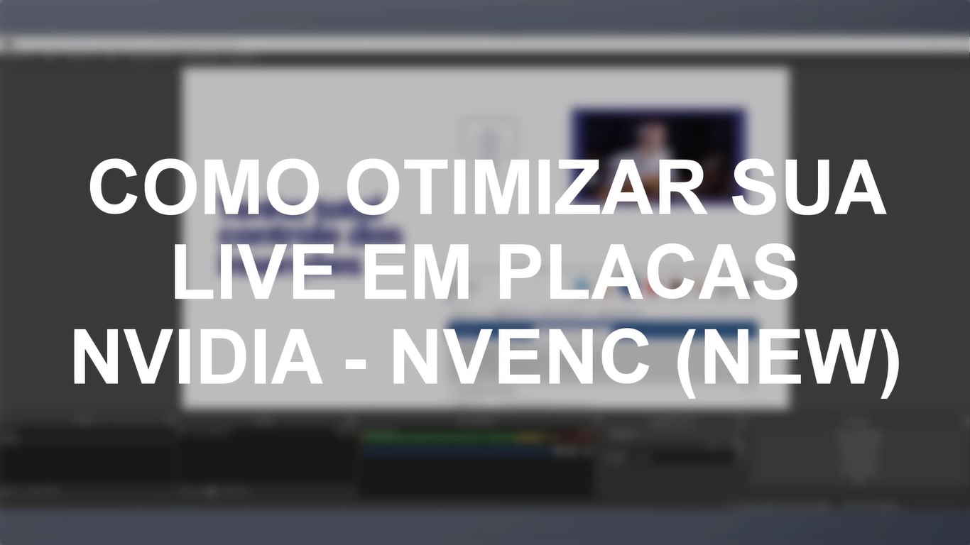 Como configurar o NVENC no OBS Studio — Josimar Machado, JMV Technology
