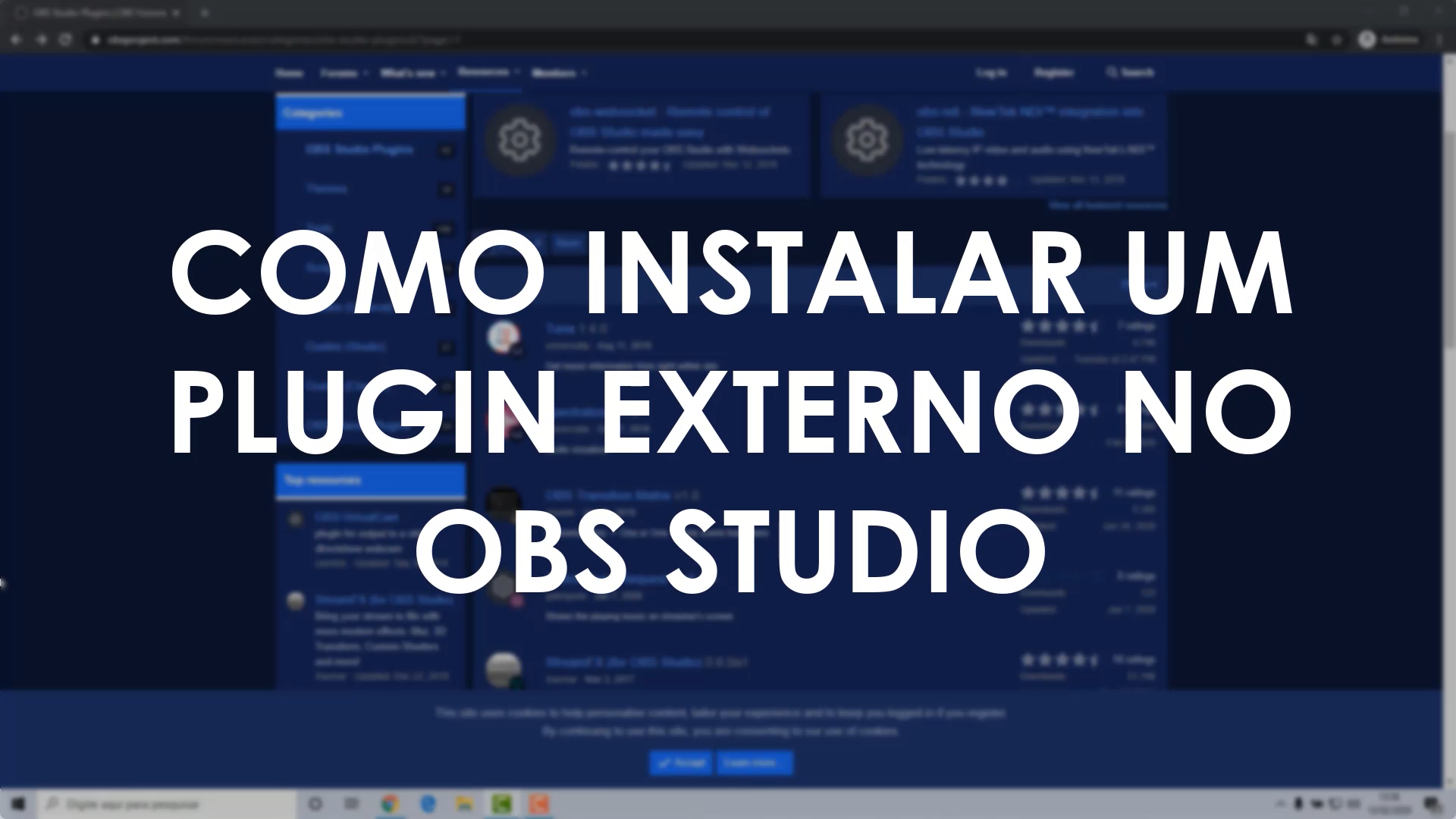 Como instalar um plugin externo no OBS Studio — Josimar Machado, JMV Technology