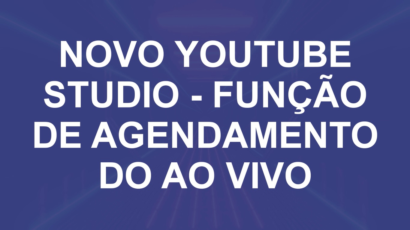 Como agendar uma live no YouTube Studio — Josimar Machado, JMV Technology